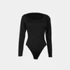Women's Long Sleeve Bodysuits Slim Fit Legging Jumpsuit