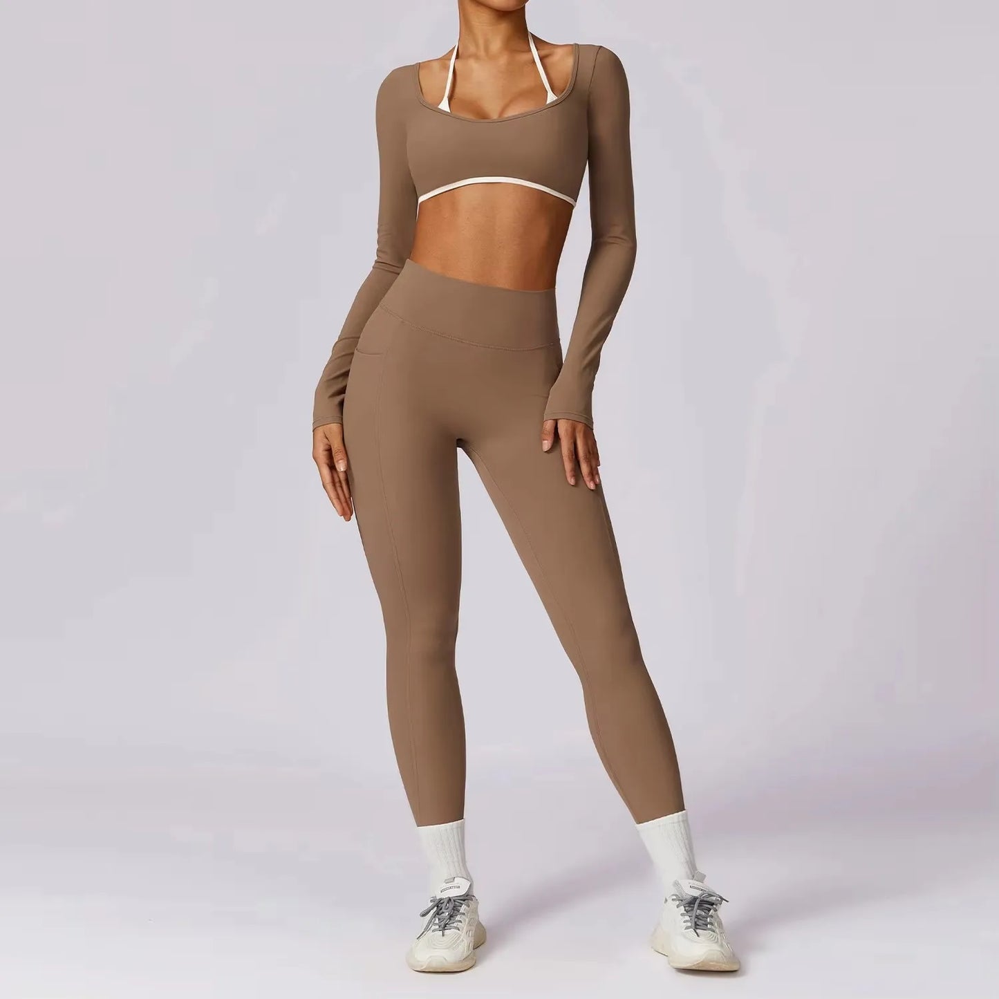 Yoga Set 2PCS Women Sportswear Push Up Workout Clothes Athletic Wear