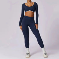 Yoga Set 2PCS Women Sportswear Push Up Workout Clothes Athletic Wear