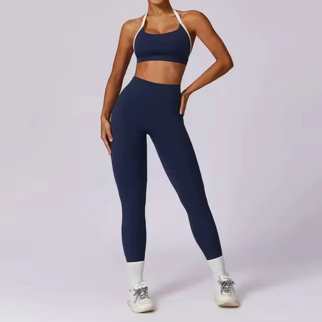 Yoga Set 2PCS Women Sportswear Push Up Workout Clothes Athletic Wear