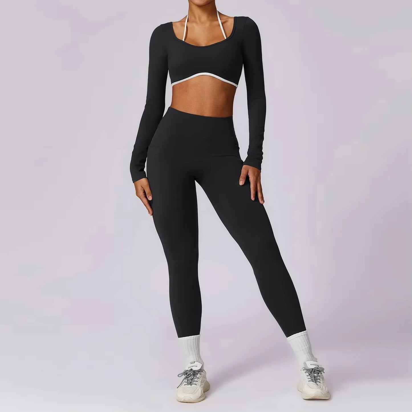 Yoga Set 2PCS Women Sportswear Push Up Workout Clothes Athletic Wear