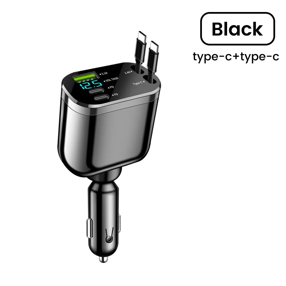 Retractable Car Charger Adaptor