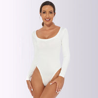 Women's  Long Sleeve Bodysuits Slim Fit Legging Jumpsuit