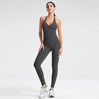 Halter Sports Bra High Waist Leggings/Shorts