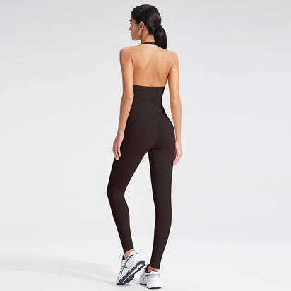 Halter Sports Bra High Waist Leggings/Shorts