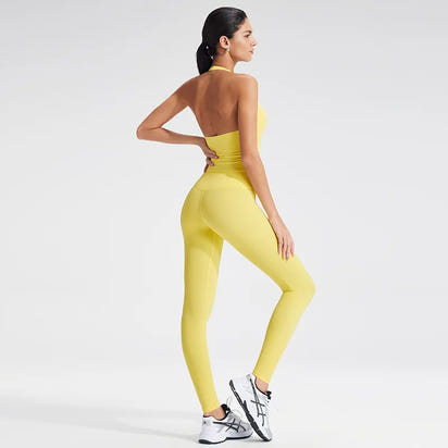 Halter Sports Bra High Waist Leggings/Shorts
