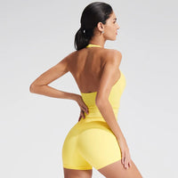 Halter Sports Bra High Waist Leggings/Shorts