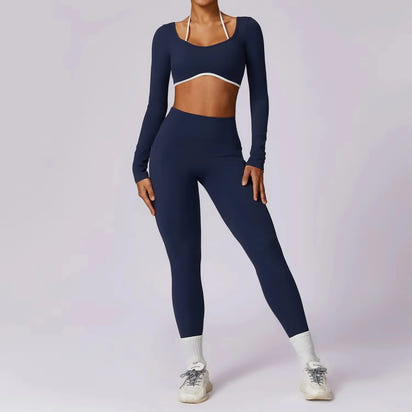 Yoga Set 2PCS Women Sportswear Push Up Workout Clothes Athletic Wear