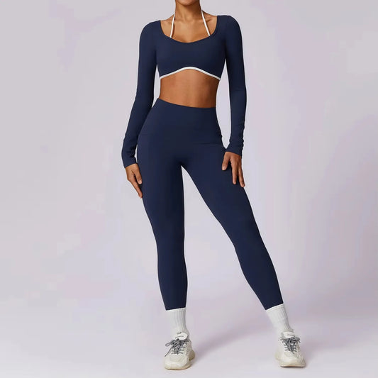 Yoga Set 2PCS Women Sportswear Push Up Workout Clothes Athletic Wear