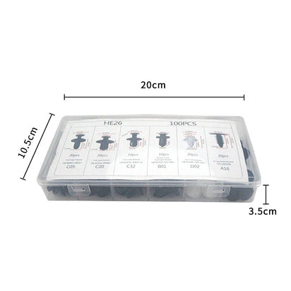 100pcs Auto Fastener Clip Kit