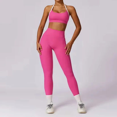 Yoga Set 2PCS Women Sportswear Push Up Workout Clothes Athletic Wear
