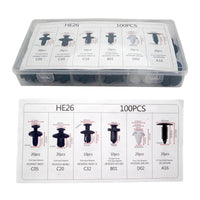100pcs Auto Fastener Clip Kit