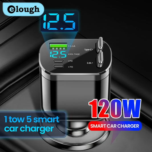 Retractable Car Charger Adaptor