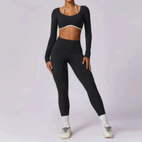 Yoga Set 2PCS Women Sportswear Push Up Workout Clothes Athletic Wear